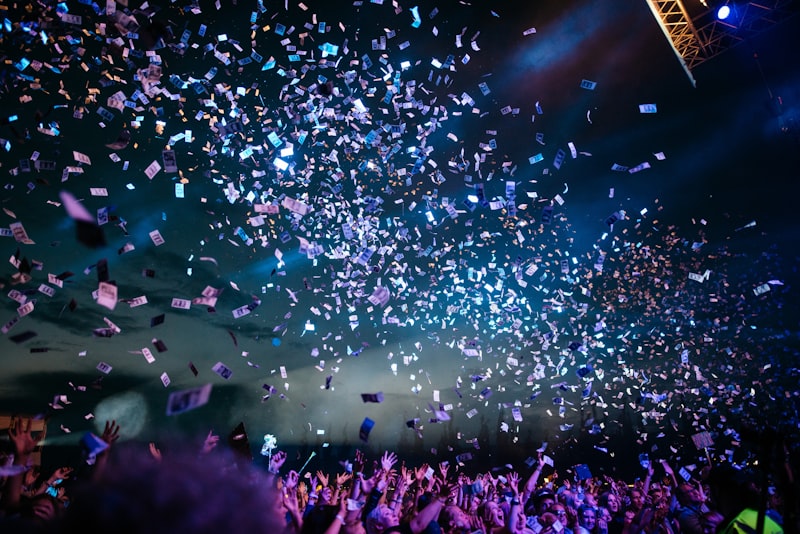 A crowd at a live night event